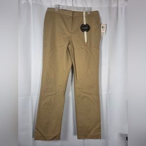 NWT Charter Club Vintage Khakis Straight Leg Tan Pants Women's Size 10 $55